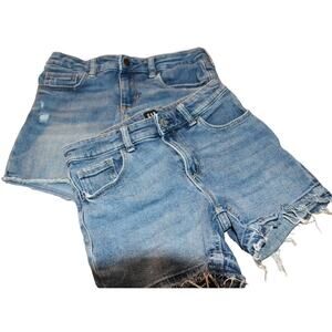 Gap Kids Denim Shorts, 2 Pairs, Size 12, Midi, Stretch, Adjustable Waist
